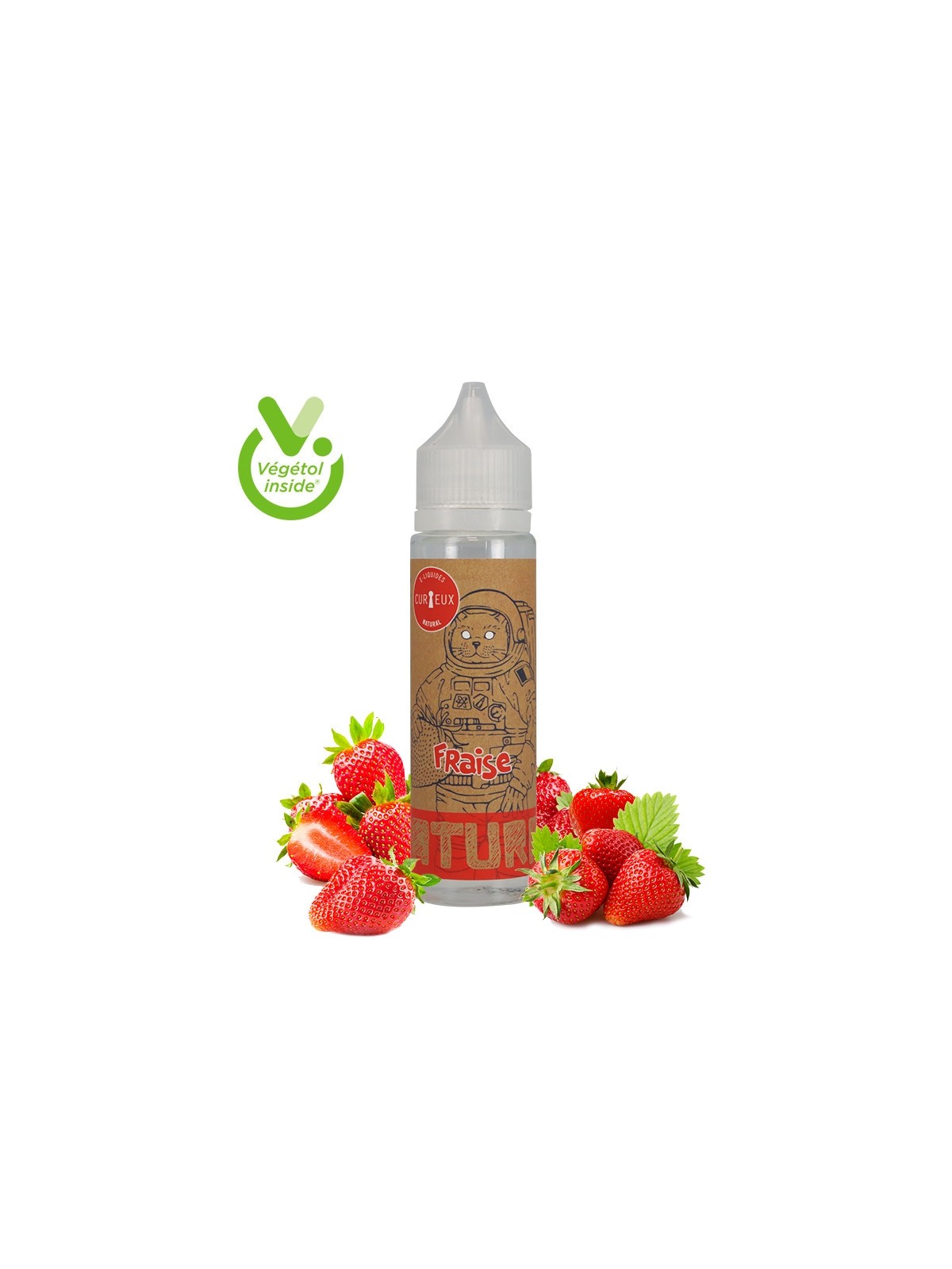 Natural Fraise 50 ml de Curieux E-liquide