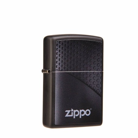 Briquet Zippo Black Hexagon Design