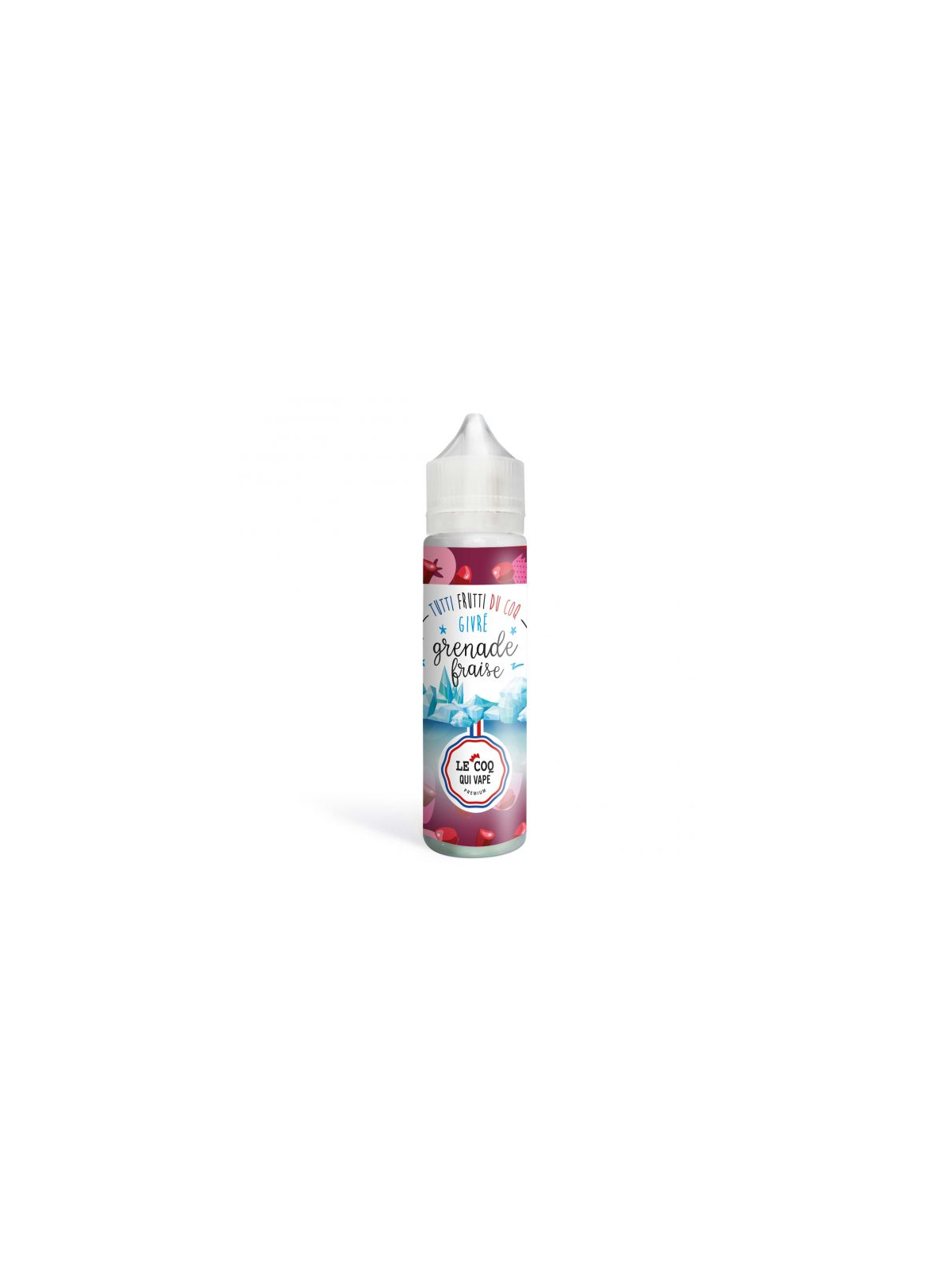 Grenade fraise givré 50 ml Le Coq Qui Vape