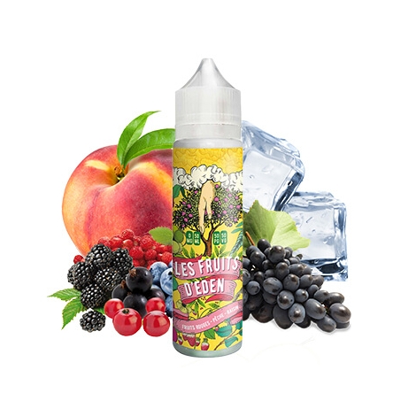 Fruits rouges pêche raisin Le coq qui vape