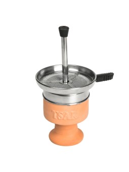 Foyer en terre cuite et couvre foyer Tsar