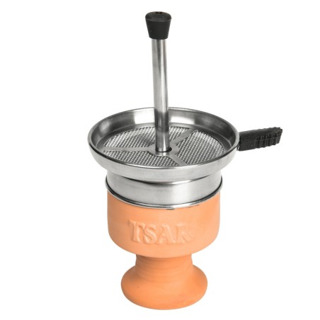 Foyer en terre cuite et couvre foyer Tsar