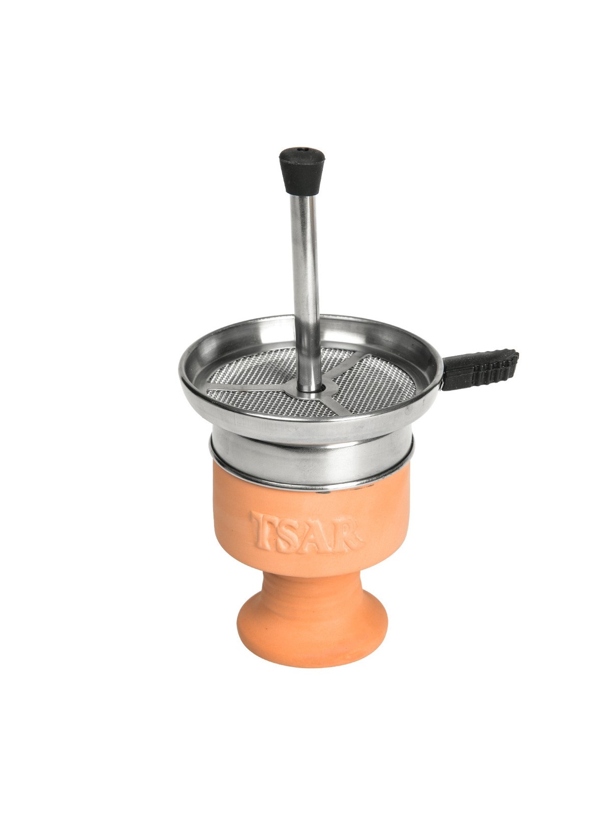 Foyer en terre cuite et couvre foyer Tsar